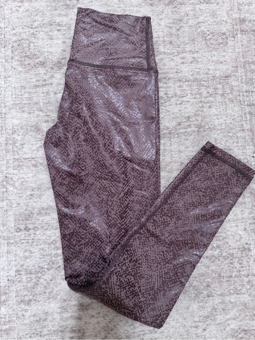 aerie High-Waist Patterned Purple Leggings